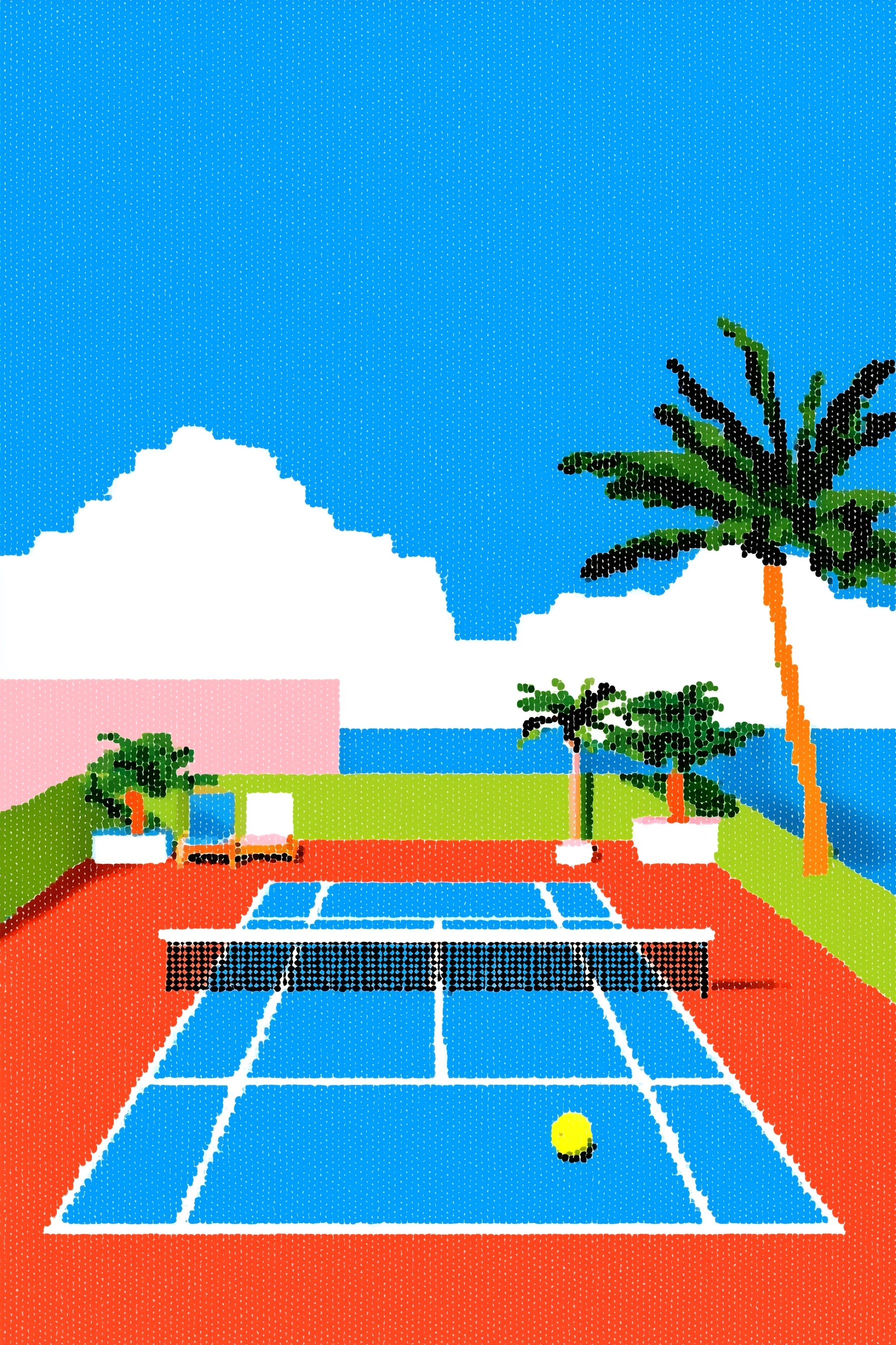 TENNIS FIELD TWO COLORS